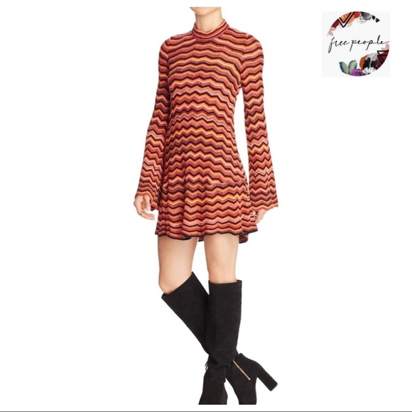 Free People Dresses & Skirts - FREE PEOPLE STRIPED SWEATER DRESS